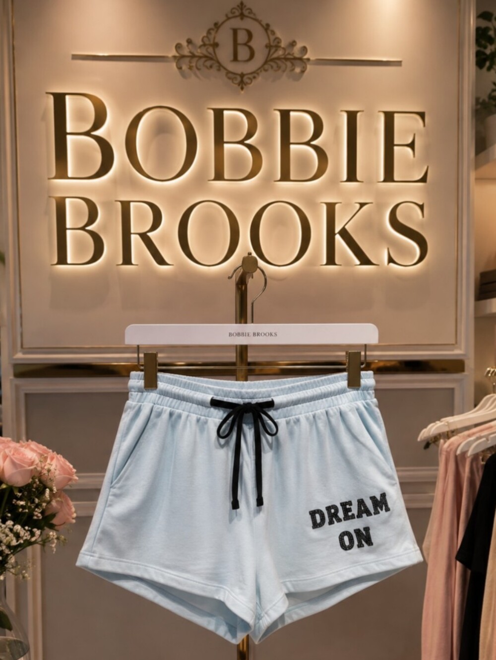 NWT Bobbie Brooks “Dream On” Lounge Shorts 2XL Light Blue